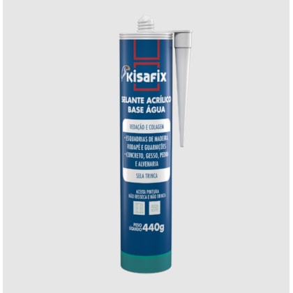 Adesivo acrílico selador de acabamentos Kisafix branco 400 g