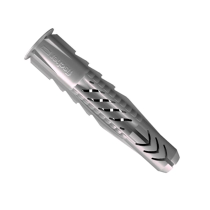 Bucha plástica com anel Fischer UX S10 universal 10 x 50 mm pacote 25 unid