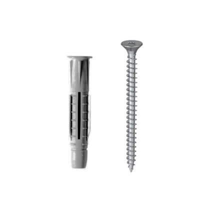 Bucha plástica para alvenaria com parafuso Ivplast MU S10 10 x 62 mm pacote 50 unid