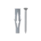 Bucha plástica para tijolo oco com parafuso Ivplast S6 FR 6 x 35 mm pacote 100 unid