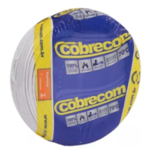 Cabo fio elétrico 2,5mm Flexicom Cobrecom branco 100m