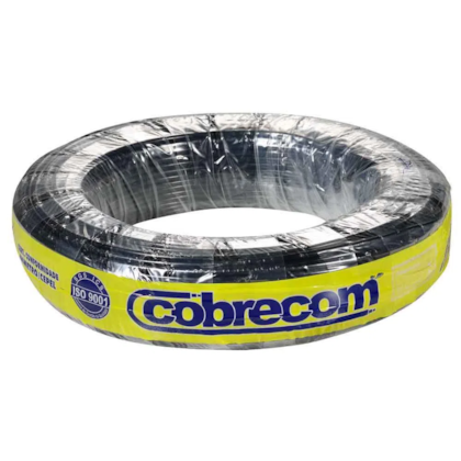 Cabo fio elétrico Cobrecom 4mm Flexicom preto 100m