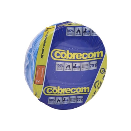 Cabo fio elétrico Cobrecom Flexicom 1,5mm azul claro 50 m