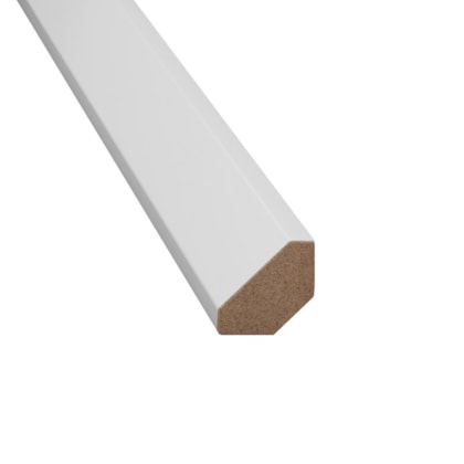 Cantoneira cordão MDF para piso Eucafloor Estilo Branco 25 x 15 x 2400 mm