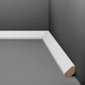 Cantoneira cordão MDF para piso Eucafloor Estilo Branco 25 x 15 x 2400 mm