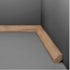 Cantoneira cordão MDF para piso Eucafloor Estilo cor 9 25 x 15 x 2400 mm