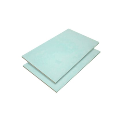 Chapa de gesso drywall Placo - Knauf RU verde 12,5 x 1200 x 1800 m