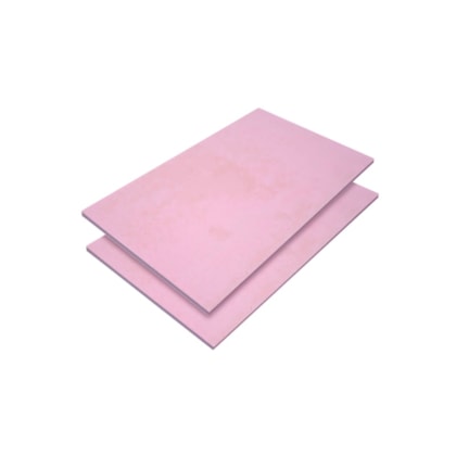 Chapa de gesso para drywall Placo - Knauf RF Vermelha vermelha 12,5mm x 1,20m x 2,40m