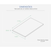 Chapa de MDF Floraplac 2F Preto 6mm x 1,85m x 2,75m