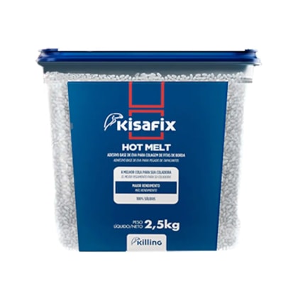 Cola hot melt granulada Kisafix branca 2,5 kg