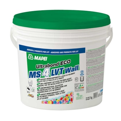Cola para piso vinílico Mapei Ultrabond Eco MS 4 LVT Wall 7 kg