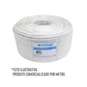 Corda de polipropileno trançada Riomar branca 8mm diâmetro x 1m comprimento Corda de polipropileno trançada Riomar branca 8mm diâmetro x 1m comprimento