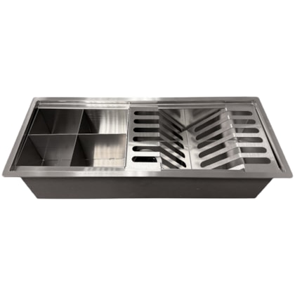 Cuba calha escorredora EspaçoKB 4518 inox escovado