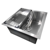 Cuba gourmet com acessórios EspaçoKB H4444 inox escovado