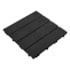 Deck WPC madeira plástica EspaçoFloor Modular black 30 x 30 cm