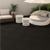 Deck WPC madeira plástica EspaçoFloor Modular black 30 x 30 cm