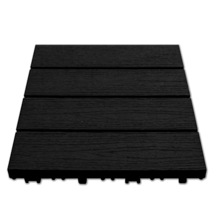 Deck WPC Madeira Plástica EspaçoFloor modular Black 30x30cm