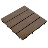 Deck WPC madeira plástica EspaçoFloor Modular carvalho coffee 30 x 30 cm