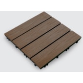 Deck WPC Madeira Plástica EspaçoFloor modular Carvalho Coffee 30x30cm
