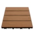 Deck WPC madeira plástica EspaçoFloor Modular carvalho natural 30 x 30 cm