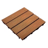 Deck WPC madeira plástica EspaçoFloor Modular carvalho natural 30 x 30 cm