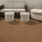 Deck WPC madeira plástica EspaçoFloor Modular carvalho natural 30 x 30 cm