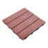 Deck WPC madeira plástica EspaçoFloor Modular carvalho red brown 30 x 30 cm