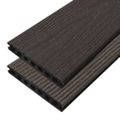 Deck WPC madeira plástica EspaçoFloor Régua carvalho escuro brown 15 x 290 cm