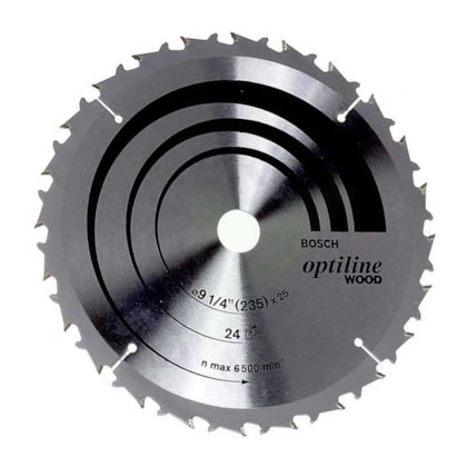Disco serra circular 24 dentes Bosch Optiline 9 1/4 polegadas