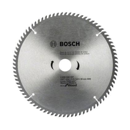 Disco serra circular 80 dentes Bosch Eco D254 x 80T