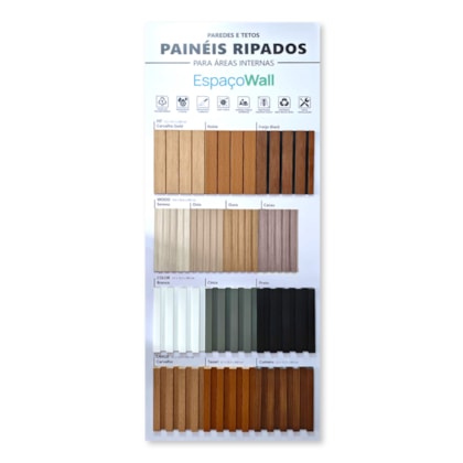 Display quadro ripados internos Espaçowall (Edição Limitada) 80 x 200 cm