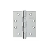 Dobradiça MDF simples com rolamento Hafele inox polido 102 mm