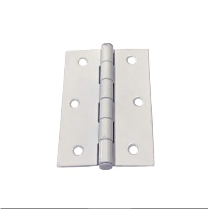 Dobradiça naval para divisória EspaçoFix branca 88 x 57 mm