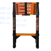 Escada aço carbono telescópica EspaçoFix 9 degraus 3,5m até 150kg