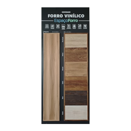 Expositor display forros vinílicos EspaçoForro 80 x 200 cm