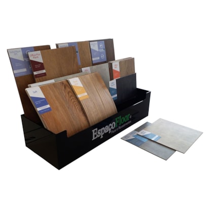 Expositor display pisos vinílicos e laminados EspaçoFloor
