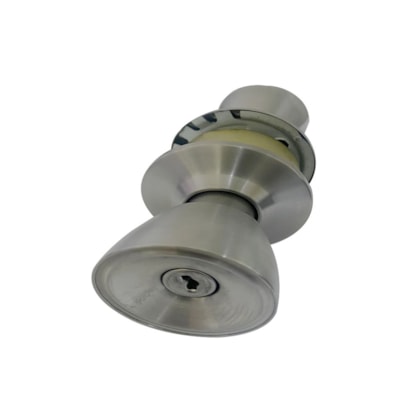 Fechadura naval EspaçoFix botão-chave p/ divisória cromada fosca