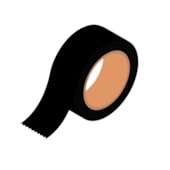 Fita de borda Tegus TX preto 64 mm rolo 20 m
