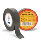 Fita isolante adesiva Braft preta 19mm x 20m