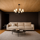 Forro de PVC em régua EspaçoForro Wood Nature Nogueira 8mm x 25cm x 3,8m