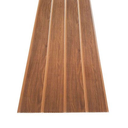 Forro de PVC em régua EspaçoForro Wood Slim novo castanho 7mm x 25cm x 3,80m