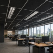 Forro lã de pet Ecofiber Stone preto 625 x 1250 mm