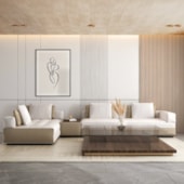 Forro vinílico em régua EspaçoForro Wood Nature crema 8 x 250 x 3800 mm