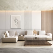 Forro vinílico em régua EspaçoForro Wood Nature crema 8 x 250 x 3800 mm