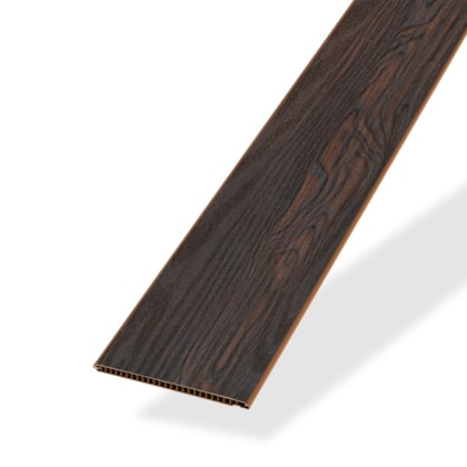 Forro vinílico em régua EspaçoForro Wood Nature nero 8 x 250 x 3800 mm