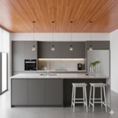 Forro vinílico em régua EspaçoForro Wood Slim novo carvalho 7 x 250 x 3800 mm
