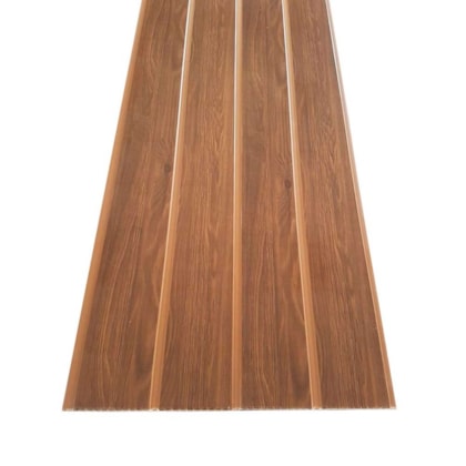 Forro vinílico em régua EspaçoForro Wood Slim novo castanho 7 x 250 x 3800 mm