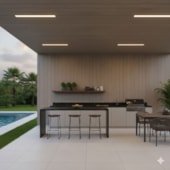 Forro Vinílico WPC EspaçoForro teto e parede Carvalho Cacau 200 x 2900 mm