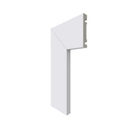 Guarnição e boiserie de poliestireno Poliestireno Santa Luzia Branco 13 x 70 x 2400 mm