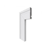 Guarnição e boiserie poliestireno frisado Santa Luzia 456 Branco 16 x 70 x 2400 mm